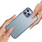 For iPhone 12 Pro Metal Lens Skin Feel Frosted Phone Case(Dark Blue) - 6