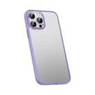 For iPhone 12 Pro Metal Lens Skin Feel Frosted Phone Case(Lavender Purple) - 1