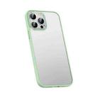 For iPhone 12 Pro Max Metal Lens Skin Feel Frosted Phone Case(Green) - 1