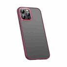 For iPhone 12 Pro Max Metal Lens Skin Feel Frosted Phone Case(Red) - 1
