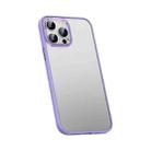 For iPhone 12 Pro Max Metal Lens Skin Feel Frosted Phone Case(Lavender Purple) - 1