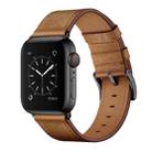 Classic Cowhide Genuine Leather Watch Band For Apple Watch Ultra 49mm&Watch Ultra 2 49mm / Series 9&8&7 45mm / SE 3&SE 2&6&SE&5&4 44mm / 3&2&1 42mm(Red Brown) - 1