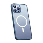 For iPhone 13 Pro Max Metal Lens Skin Feel Frosted Magsafe Phone Case(Sierra Blue) - 3