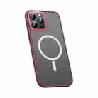 For iPhone 12 Pro Metal Lens Skin Feel Frosted Magsafe Phone Case(Red) - 1