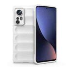 For Xiaomi 12 Magic Shield TPU + Flannel Phone Case(White) - 1