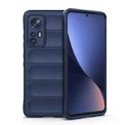 For Xiaomi 12 Magic Shield TPU + Flannel Phone Case(Dark Blue) - 1