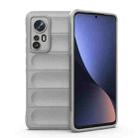 For Xiaomi 12 Magic Shield TPU + Flannel Phone Case(Grey) - 1