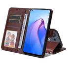 For OPPO Reno8 5G Global JSM Calf Texture Leather Phone Case(Brown) - 1