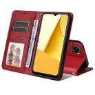 For vivo Y02s / Y16 4G JSM Calf Texture Leather Phone Case(Red) - 1