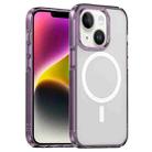For iPhone 14 Aurora Series MagSafe Phone Case(Transparent Purple) - 1