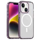 For iPhone 14 Plus Aurora Series MagSafe Phone Case(Transparent Purple) - 1