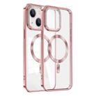 For iPhone 14 Dial Plate Magsafe Electroplated Phone Case(Pink) - 1