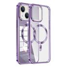 For iPhone 14 Dial Plate Magsafe Electroplated Phone Case(Purple) - 1
