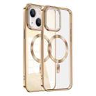For iPhone 14 Plus Dial Plate Magsafe Electroplated Phone Case(Gold) - 1