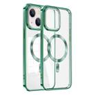 For iPhone 14 Plus Dial Plate Magsafe Electroplated Phone Case(Green) - 1