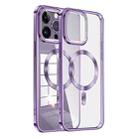 For iPhone 14 Pro Dial Plate Magsafe Electroplated Phone Case(Purple) - 1