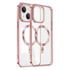 For iPhone 13 Dial Plate Magsafe Electroplated Phone Case(Pink) - 1