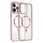 For iPhone 13 Pro Max Dial Plate Magsafe Electroplated Phone Case(Pink) - 1