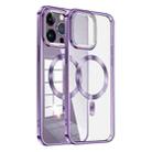 For iPhone 12 Pro Dial Plate Magsafe Electroplated Phone Case(Purple) - 1