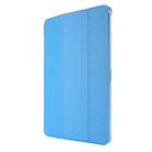 For iPad Pro 11(2020) TPU Silk Texture Three-fold Horizontal Flip Leather Tablet Case with Holder(Light Blue) - 2