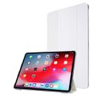 For iPad Pro 11(2020) TPU Silk Texture Three-fold Horizontal Flip Leather Tablet Case with Holder(White) - 1