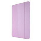 For iPad Pro 11(2020) TPU Silk Texture Three-fold Horizontal Flip Leather Tablet Case with Holder(Light Purple) - 2