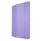 For iPad Pro 11(2020) TPU Silk Texture Three-fold Horizontal Flip Leather Tablet Case with Holder(Purple) - 2