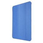 For iPad Pro 11(2020) TPU Silk Texture Three-fold Horizontal Flip Leather Tablet Case with Holder(Blue) - 2