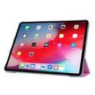 For iPad Pro 12.9 (2020) TPU Silk Texture Three-fold Horizontal Flip Leather Tablet Case with Holder(Light Purple) - 4