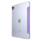 For iPad Pro 12.9 (2020) TPU Silk Texture Three-fold Horizontal Flip Leather Tablet Case with Holder(Purple) - 3