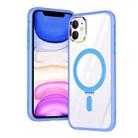 For iPhone 11 Magsafe Invisible Holder Phone Case(Sky Blue) - 1