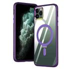 For iPhone 11 Pro Magsafe Invisible Holder Phone Case(Purple) - 1