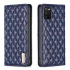 For Samsung Galaxy A03s / A02s Diamond Lattice Magnetic Leather Flip Phone Case(Blue) - 1