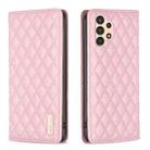 For Samsung Galaxy A13 5G / 4G Diamond Lattice Magnetic Leather Flip Phone Case(Pink) - 1