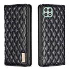 For Samsung Galaxy A22 5G Diamond Lattice Magnetic Leather Flip Phone Case(Black) - 1