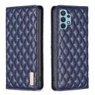 For Samsung Galaxy A32 4G Diamond Lattice Magnetic Leather Flip Phone Case(Blue) - 1
