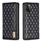 For Samsung Galaxy A41 Diamond Lattice Magnetic Leather Flip Phone Case(Black) - 1