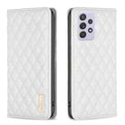 For Samsung Galaxy A52 / A52s 5G Diamond Lattice Magnetic Leather Flip Phone Case(White) - 1