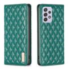 For Samsung Galaxy A52 / A52s 5G Diamond Lattice Magnetic Leather Flip Phone Case(Green) - 1