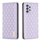 For Samsung Galaxy A52 / A52s 5G Diamond Lattice Magnetic Leather Flip Phone Case(Purple) - 1