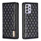 For Samsung Galaxy A52 / A52s 5G Diamond Lattice Magnetic Leather Flip Phone Case(Black) - 1