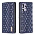 For Samsung Galaxy A72 5G / 4G Diamond Lattice Magnetic Leather Flip Phone Case(Blue) - 1