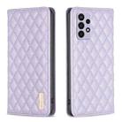 For Samsung Galaxy A72 5G / 4G Diamond Lattice Magnetic Leather Flip Phone Case(Purple) - 1