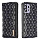 For Samsung Galaxy A72 5G / 4G Diamond Lattice Magnetic Leather Flip Phone Case(Black) - 1