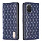 For Samsung Galaxy S20+ Diamond Lattice Magnetic Leather Flip Phone Case(Blue) - 1