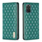 For Samsung Galaxy S20+ Diamond Lattice Magnetic Leather Flip Phone Case(Green) - 1