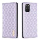 For Samsung Galaxy S20+ Diamond Lattice Magnetic Leather Flip Phone Case(Purple) - 1