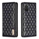 For Samsung Galaxy S20+ Diamond Lattice Magnetic Leather Flip Phone Case(Black) - 1