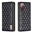 For Samsung Galaxy S20 FE Diamond Lattice Magnetic Leather Flip Phone Case(Black) - 1