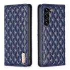 For Samsung Galaxy S23+ 5G Diamond Lattice Magnetic Leather Flip Phone Case(Blue) - 1